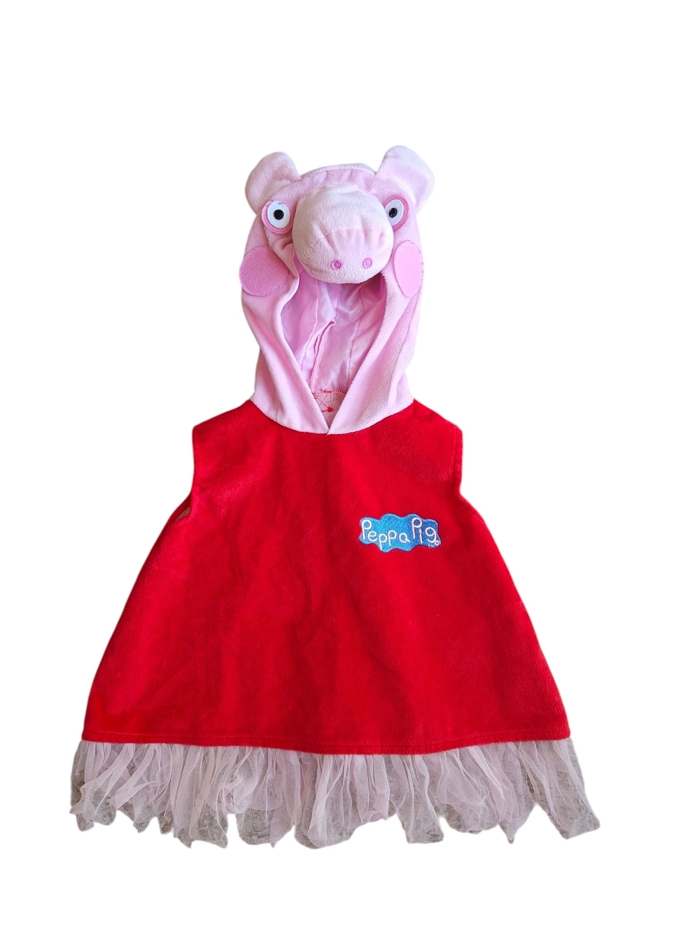 Vintage Peppa Pig Pink & Red Hooded Ballerina Costume w/ Mask 2T